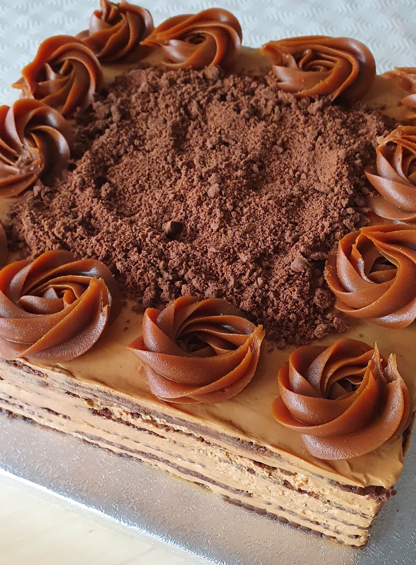 Chocotorta (Chocolate cookies cake) Large size.